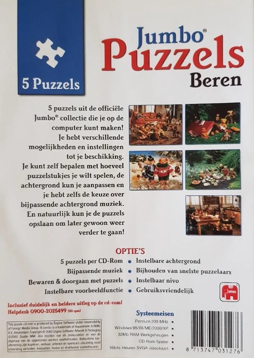 Jumbo Beren Puzzel 5 Stuks