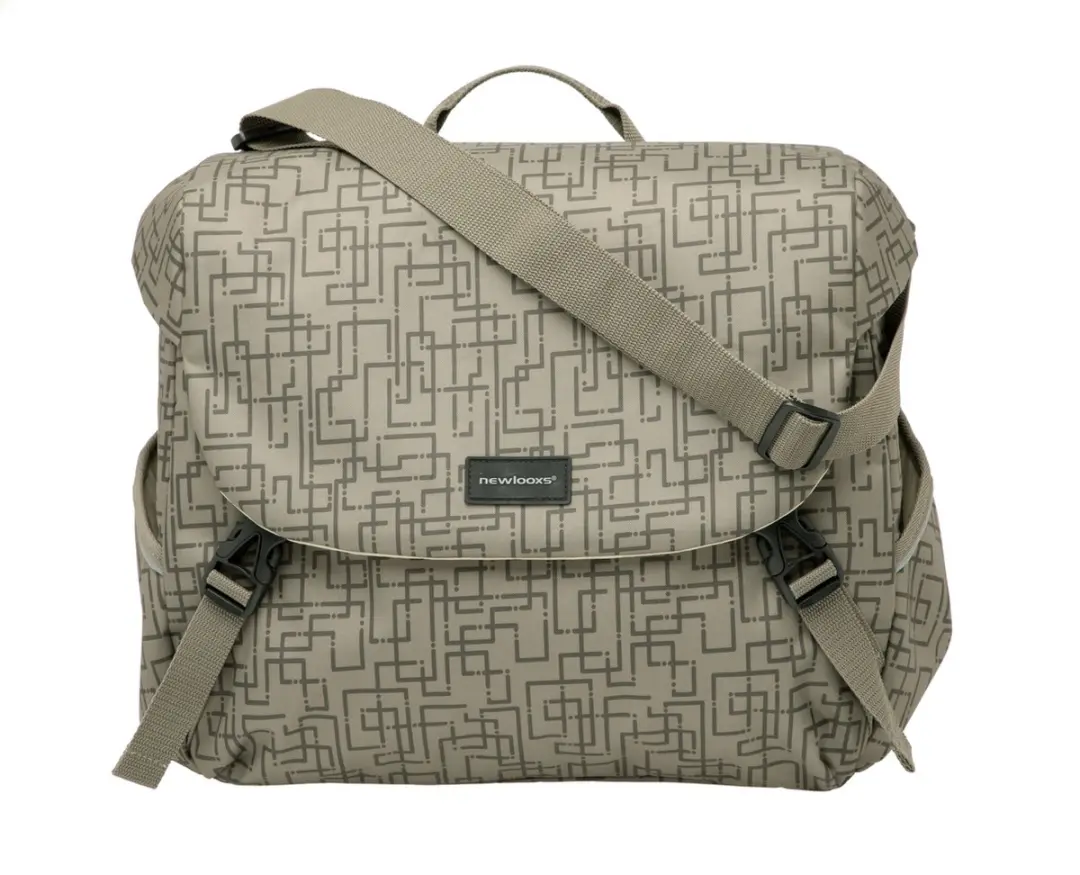 New Looxs Ivy Mondi Joy Single Fietstas 18,5L - Walnoot Ivy Grijs/Groen - afbeelding 2 van 6
