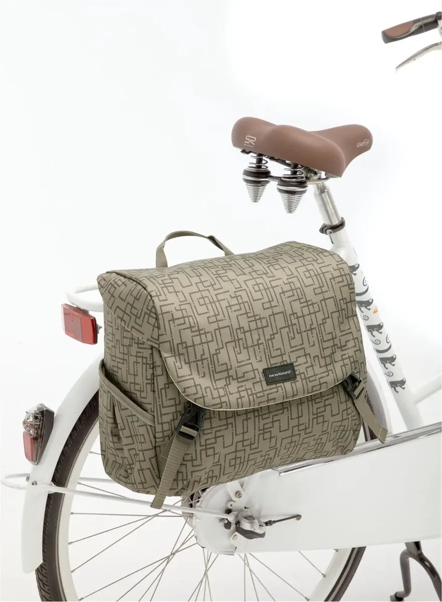New Looxs Ivy Mondi Joy Single Fietstas 18,5L - Walnoot Ivy Grijs/Groen - afbeelding 6 van 6