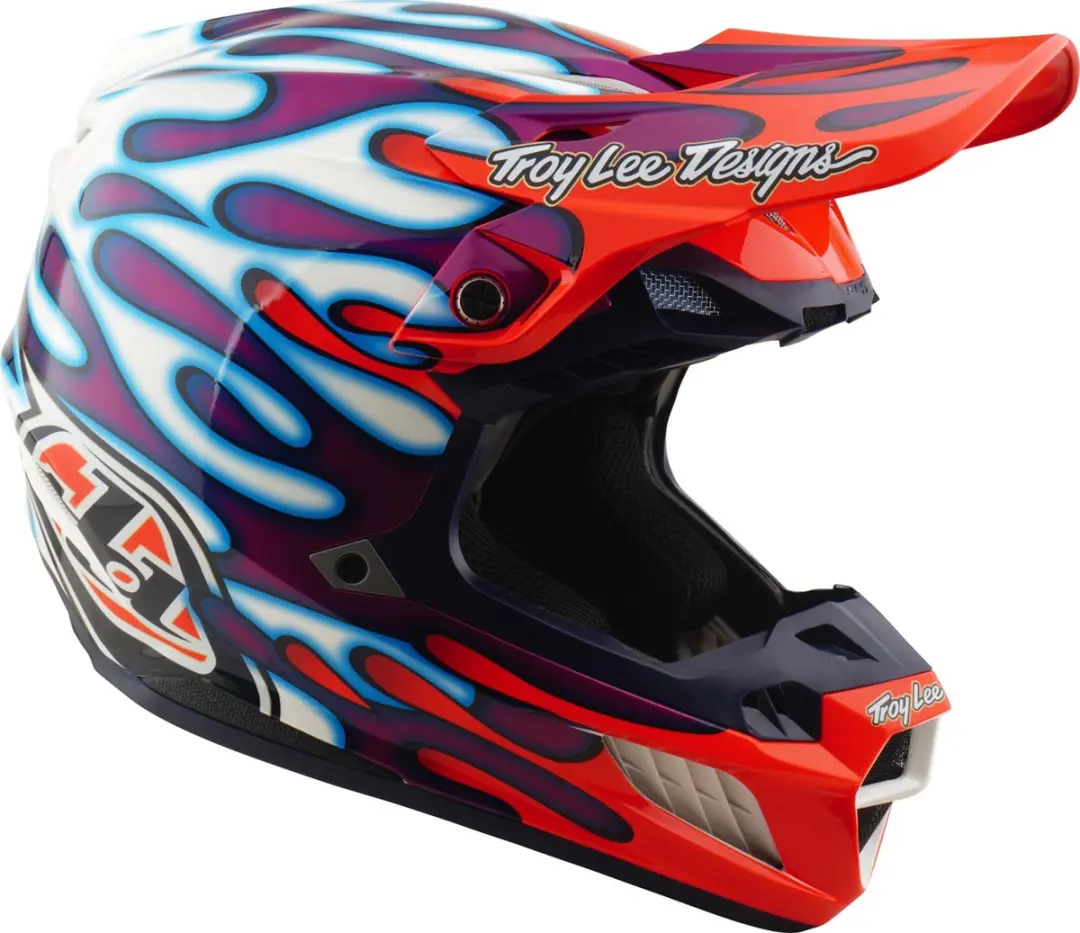 Troy Lee Designs SE5 Composite MIPS Motocrosshelm - XS - Paars/wit