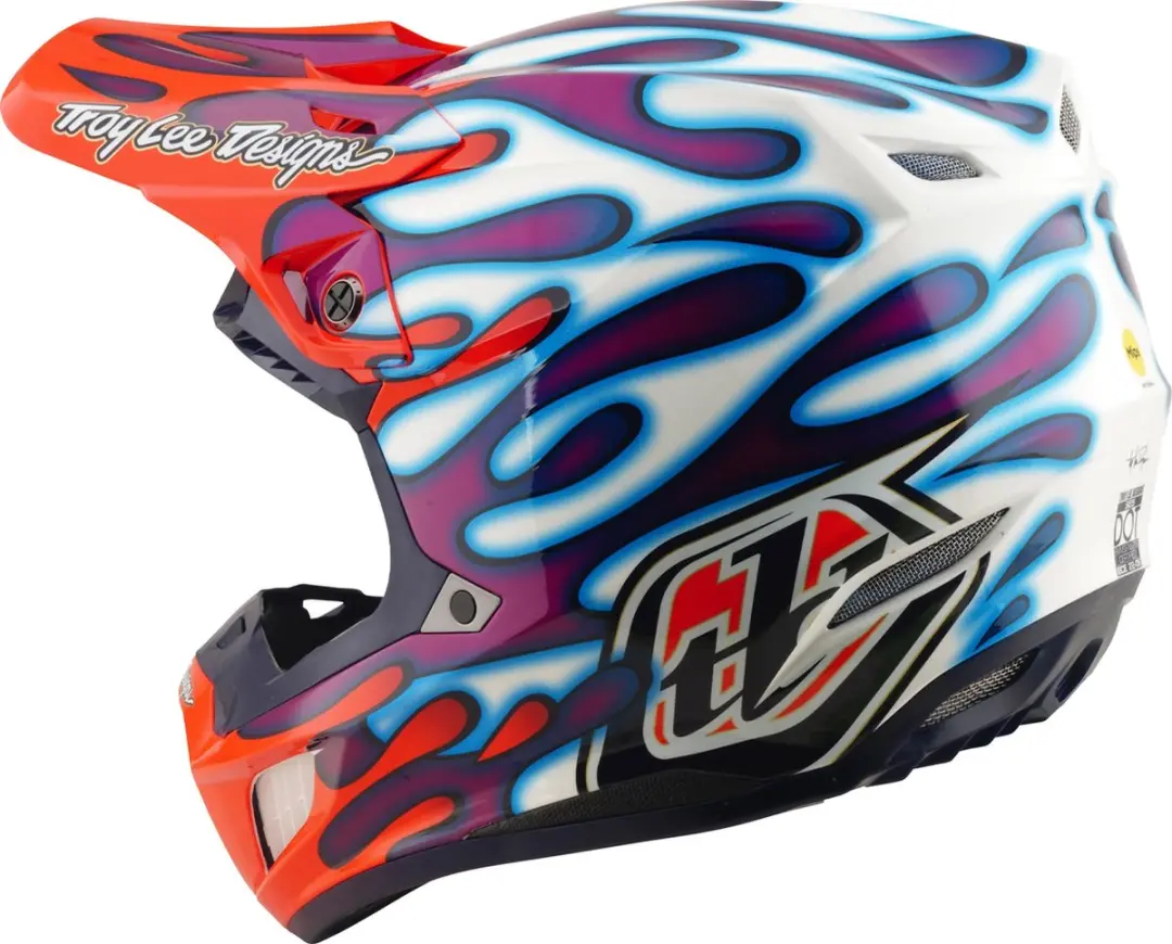 Troy Lee Designs SE5 Composite MIPS Motocrosshelm - XS - Paars/wit