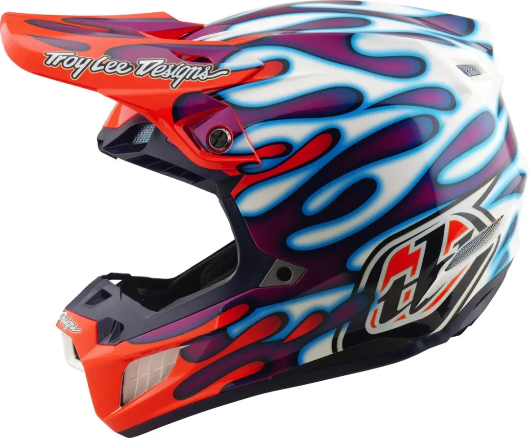 Troy Lee Designs SE5 Composite MIPS Motocrosshelm - XS - Paars/wit