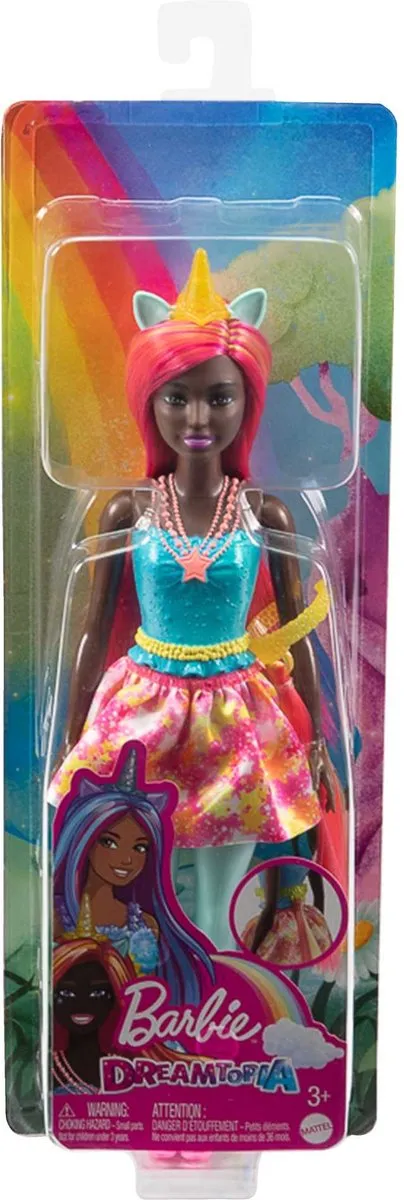 Barbie Dreamtopia Eenhoorn Modepop HGR18 - Rood - afbeelding 6 van 6