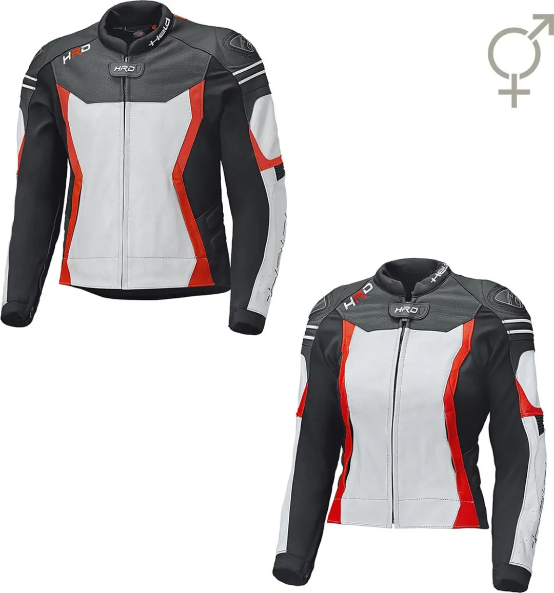 Held Street 3.0 Wit Rood Leren Motorjas