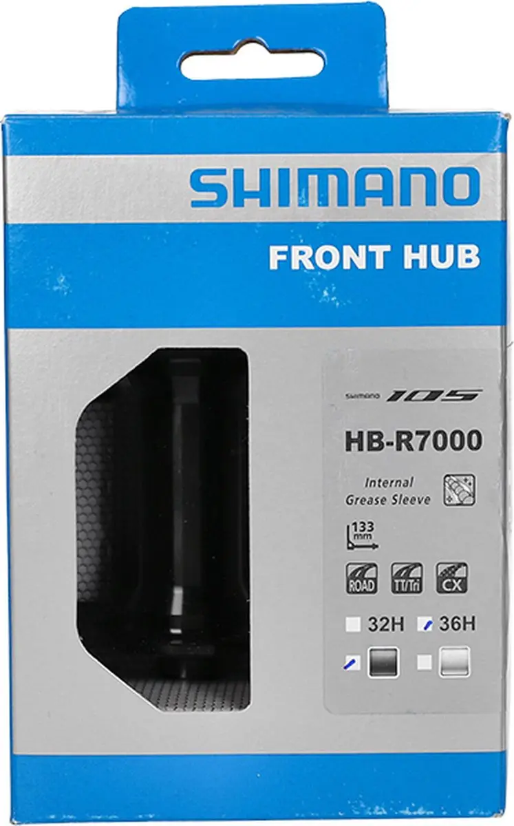 Shimano 105 HB-R7000 Vrijloop 36 Tanden - 100mm Snelspanner - Zwart - afbeelding 6 van 6