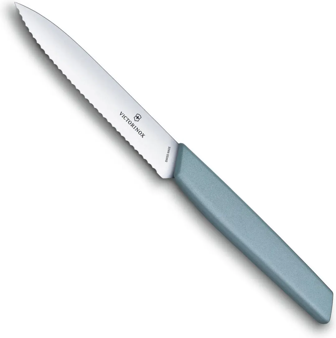Victorinox Swiss Modern Officemes 10cm - Gekarteld - Blauwgrijs - afbeelding 2 van 3