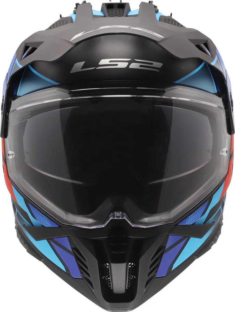 LS2 MX702 Pioneer II Block Endurohelm - XS - Zwart/rood/blauw
