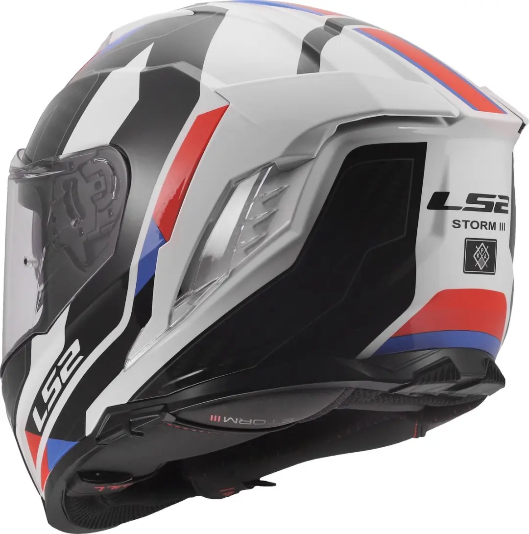 LS2 FF818 Storm III Sporty Helm - XS - Wit/blauw/rood