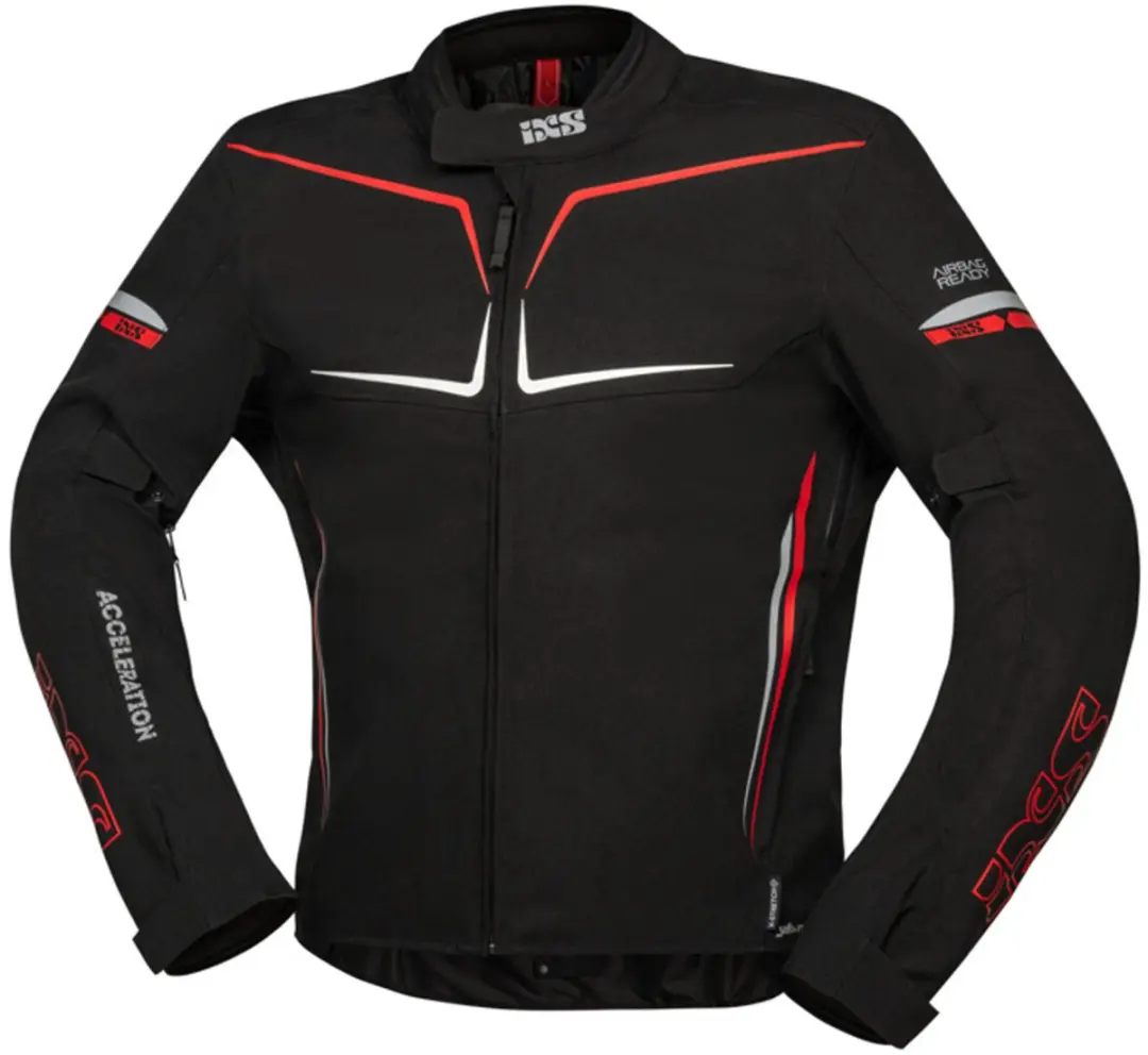 IXS TS-Pro ST+ Waterdichte Zwart Rood Textiele Motorjas