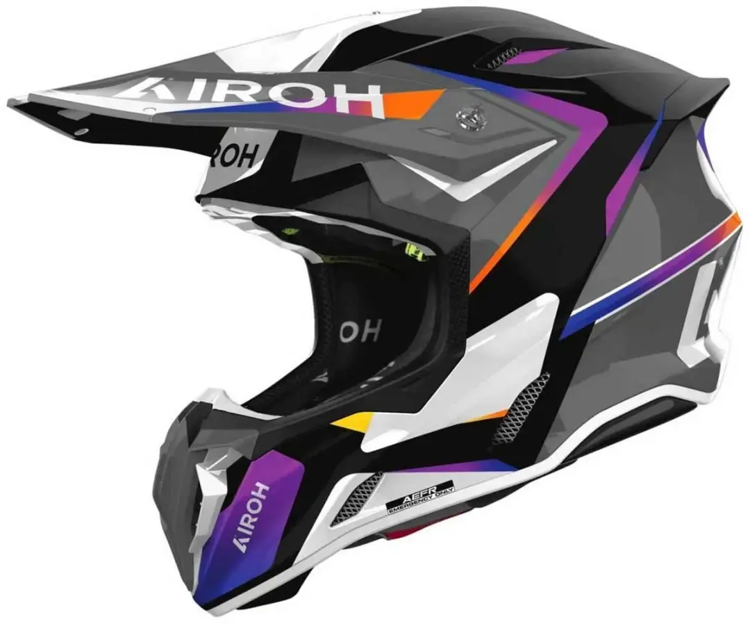 Airoh Twist 3 Hustle Motocrosshelm XXL - Zwart/Grijs/Meerkleurig