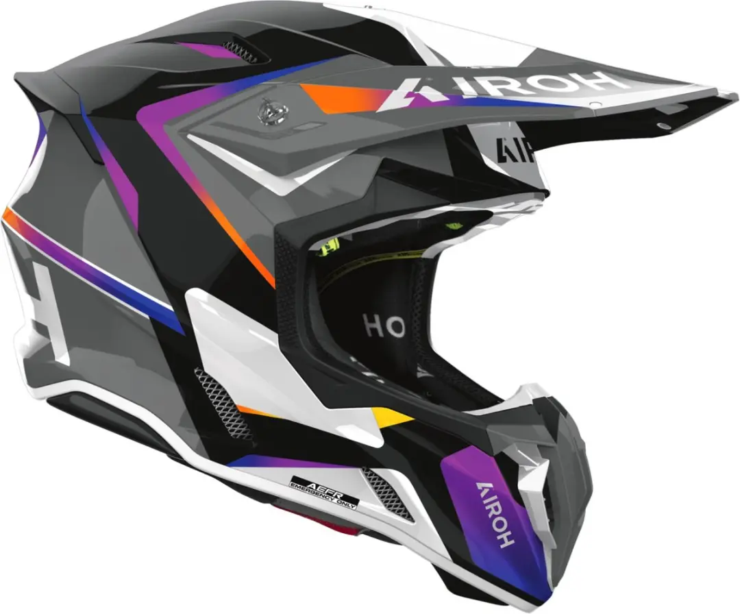 Airoh Twist 3 Hustle Motocrosshelm XS - Meerkleurig