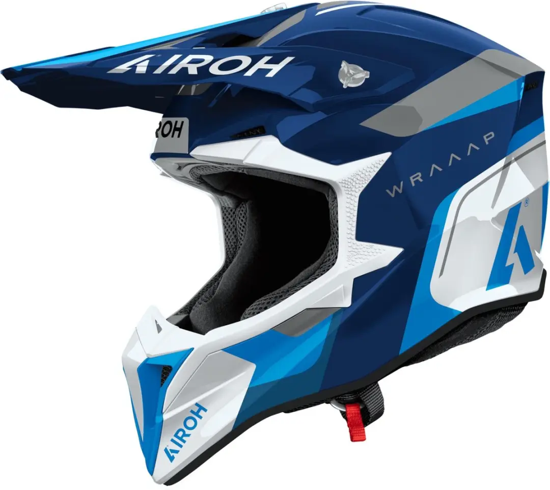 Airoh Wraaap Conquer Motocrosshelm L - Zwart Matt/Grijs/Neon-geel