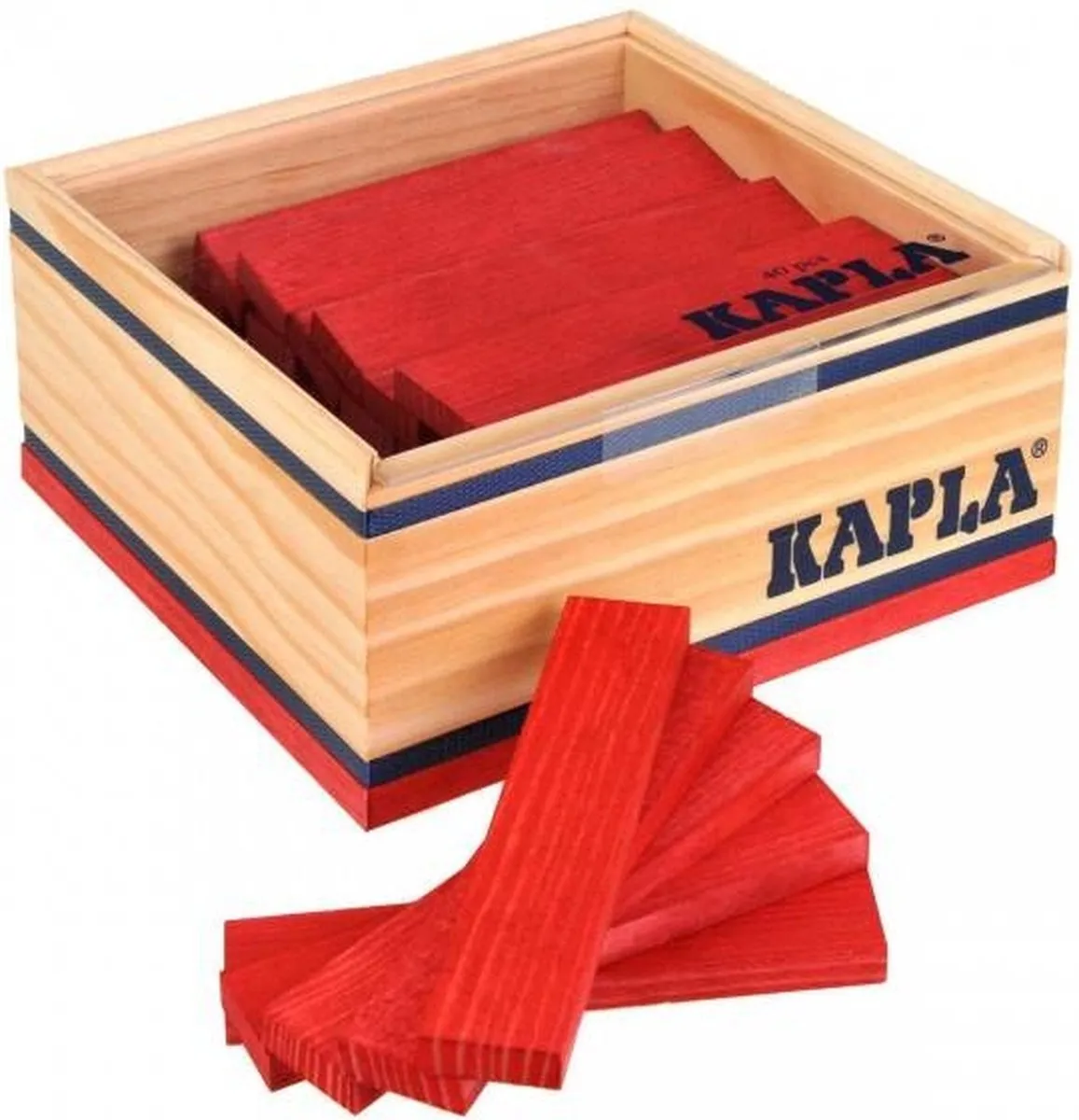 KAPLA Constructiespeelgoed Rood - 40 Plankjes - afbeelding 6 van 6