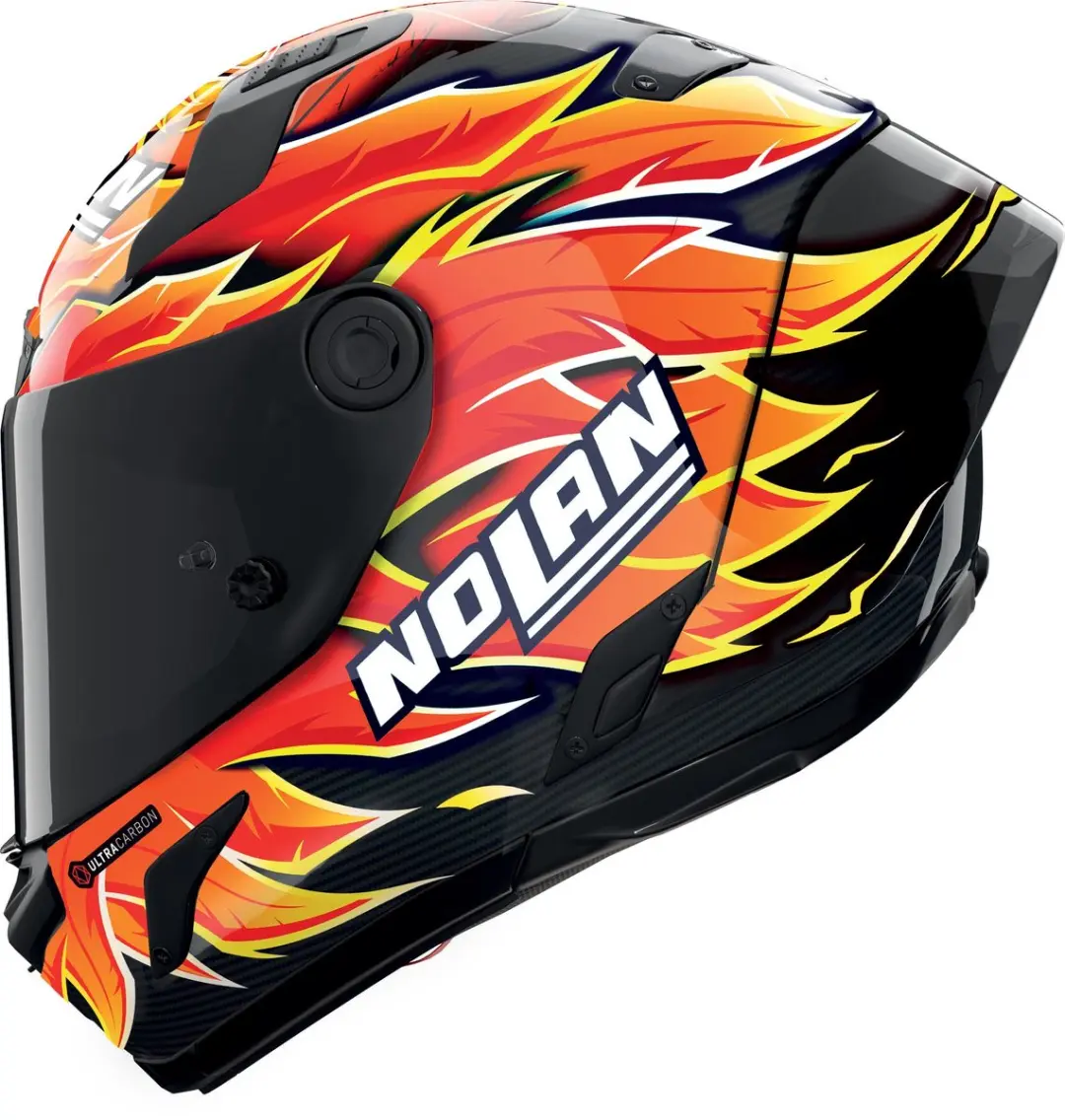 Nolan X-804 RS Replica Iannone Helm - XL Rood/Zwart - afbeelding 5 van 6