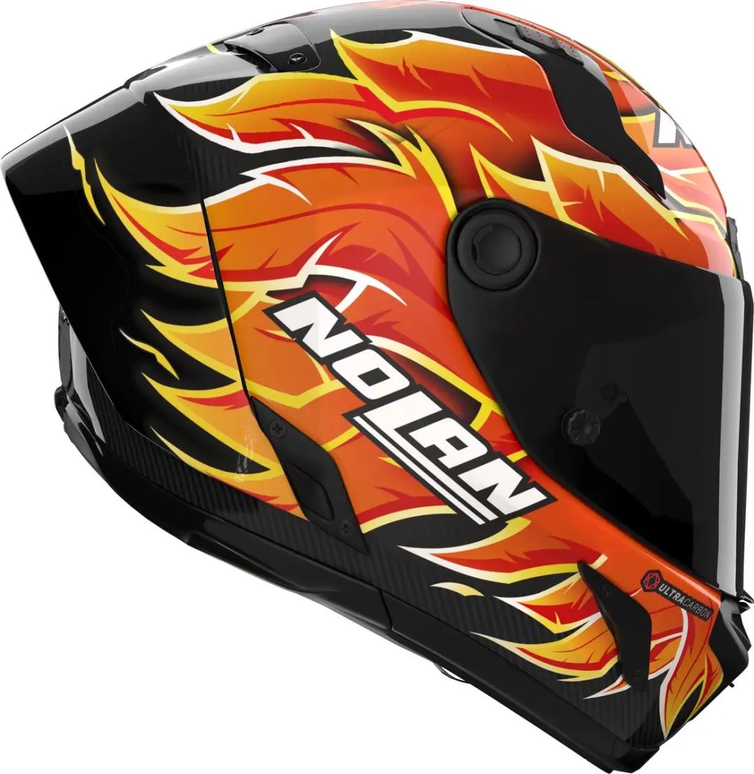 Nolan X-804 RS Replica Iannone Helm - XL Rood/Zwart - afbeelding 2 van 6