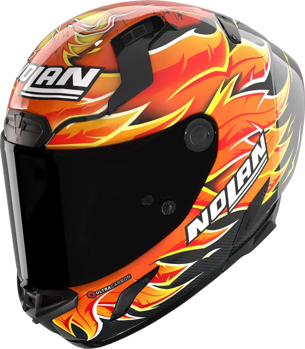 Nolan X-804 RS Replica Iannone Helm - XL Rood/Zwart - afbeelding 6 van 6