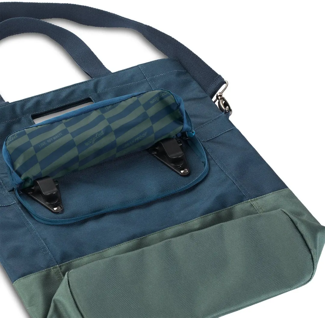 URBAN PROOF 20L Shopper Fietstas - Blauw/Groen