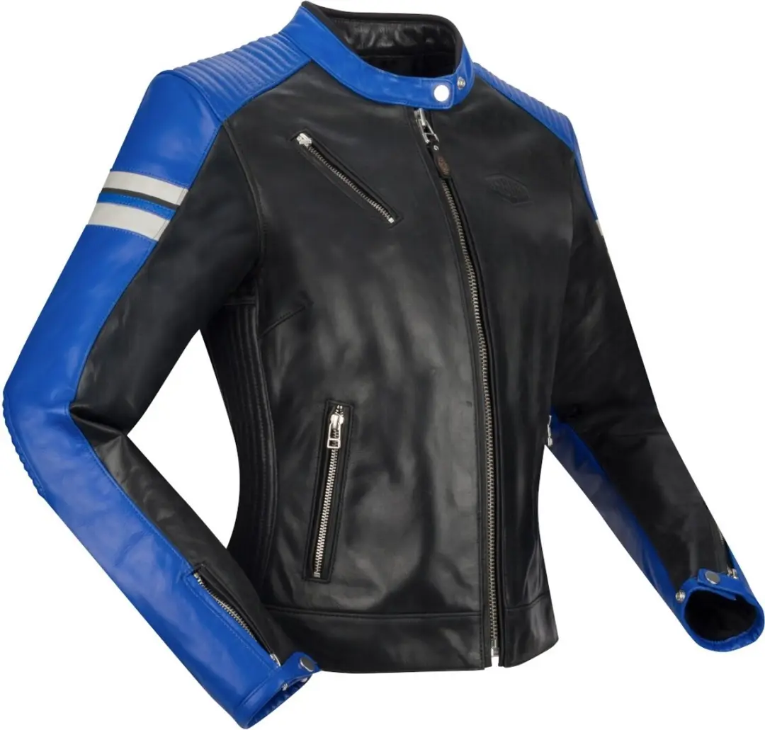 Segura Romeo Dames Lederen Motorfietsjas - Bruin/Wit 42