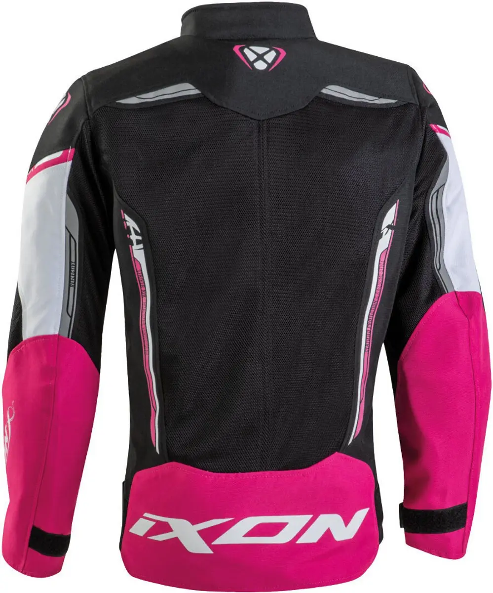IXON Striker Air K L Motorjas - Zwart/Wit/Fuchsia