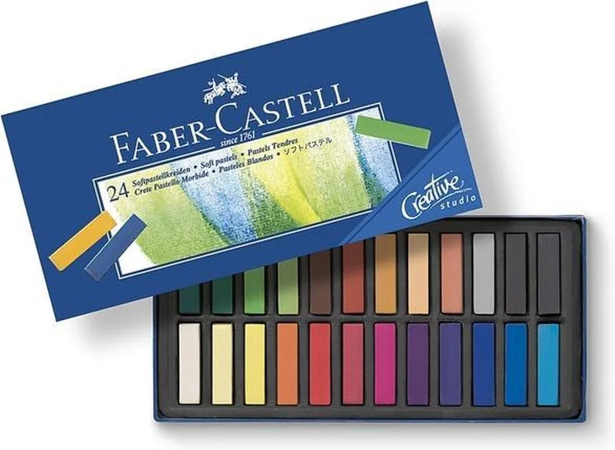 Faber-Castell Pastelkrijt Halve Lengte 24 Stuks