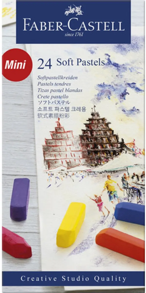 Faber-Castell Pastelkrijt Halve Lengte 24 Stuks