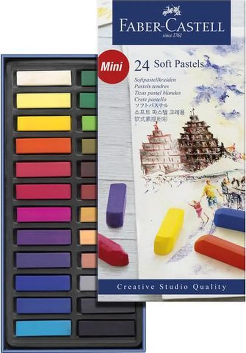 Faber-Castell Pastelkrijt Halve Lengte 24 Stuks