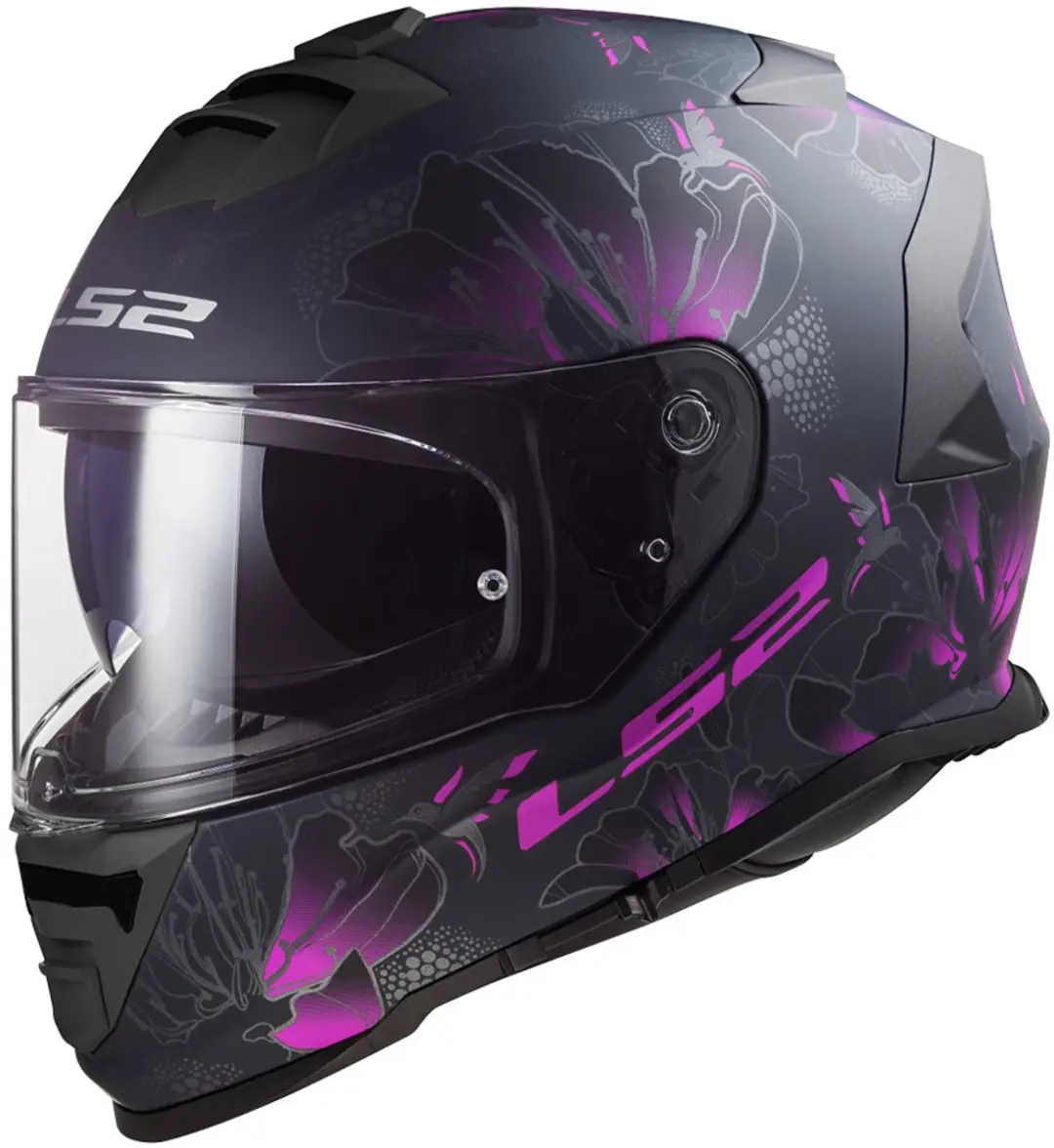 LS2 FF800 STORM II Burst Matt Zwart Roze Integraalhelm