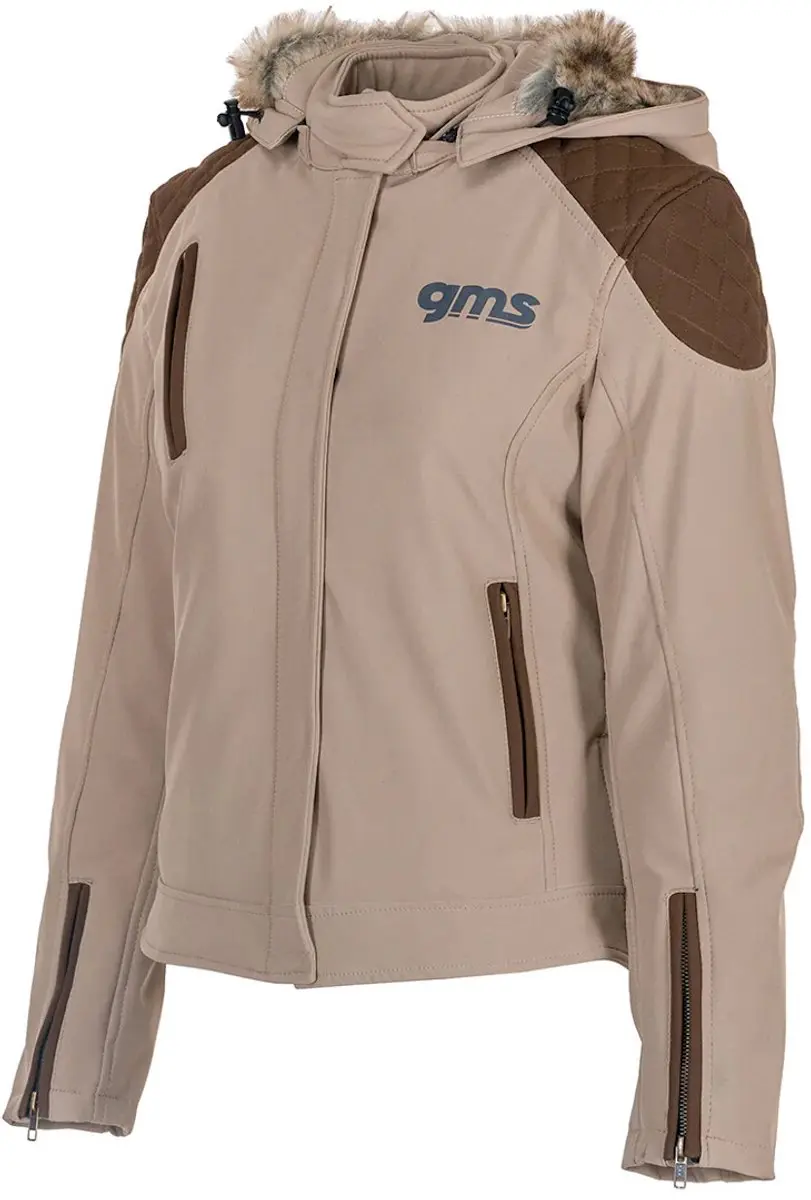 gms Luna Dames Lichtbruine Softshell Motorjas