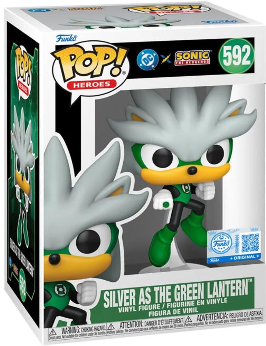 Funko Pop! Sonic x Justice League Silver Green Lantern 592
