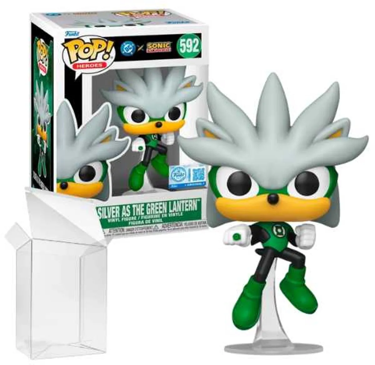 Funko Pop! Sonic x Justice League Silver Green Lantern 592