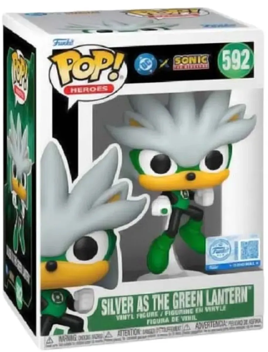 Funko Pop! Sonic x Justice League Silver Green Lantern 592