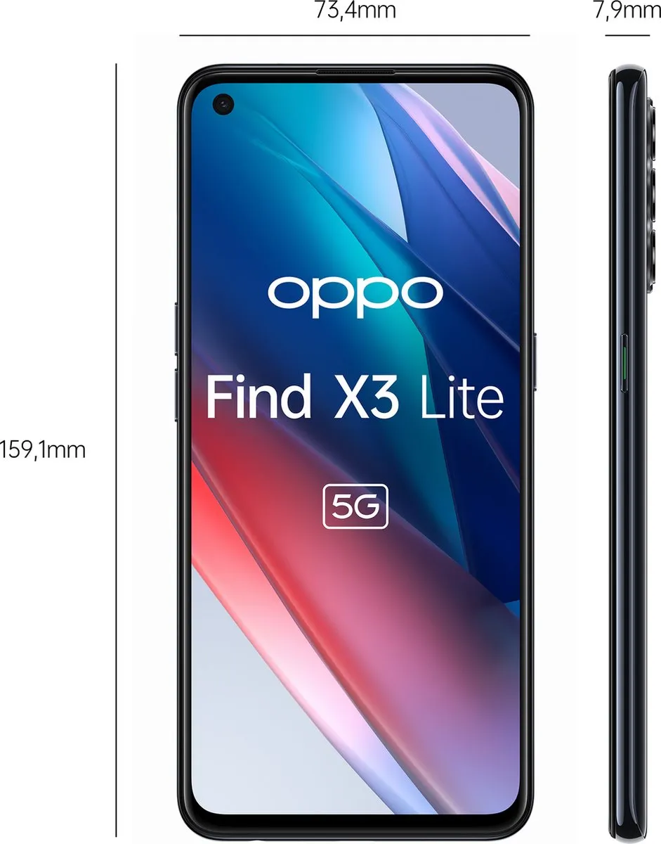 OPPO Find X3 Lite CPH2145SK Smartphone - 128GB - Starry Black