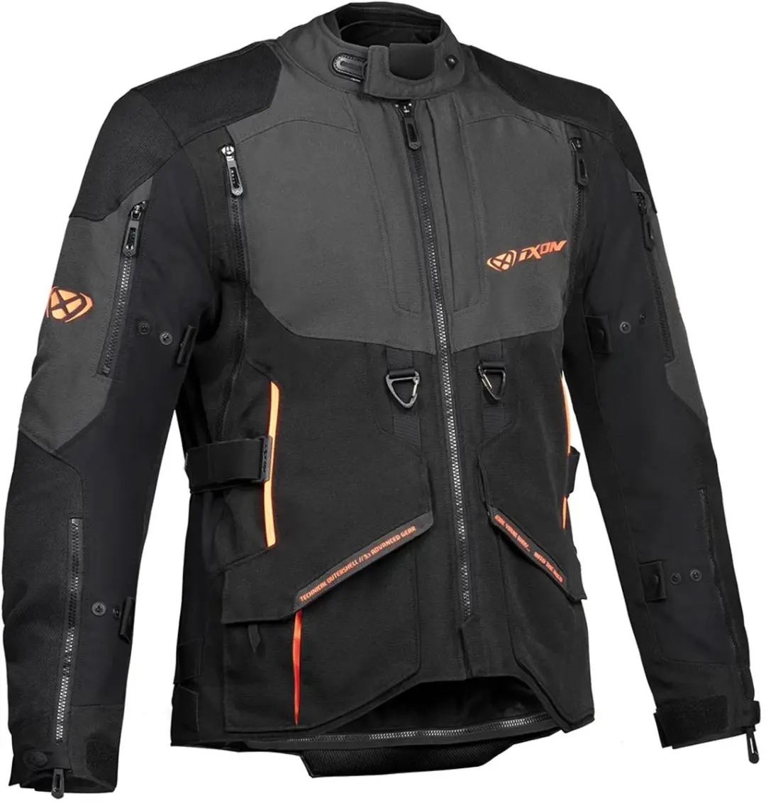 IXON Ragnar Motorjas - Zwart/Antraciet/Oranje - XL