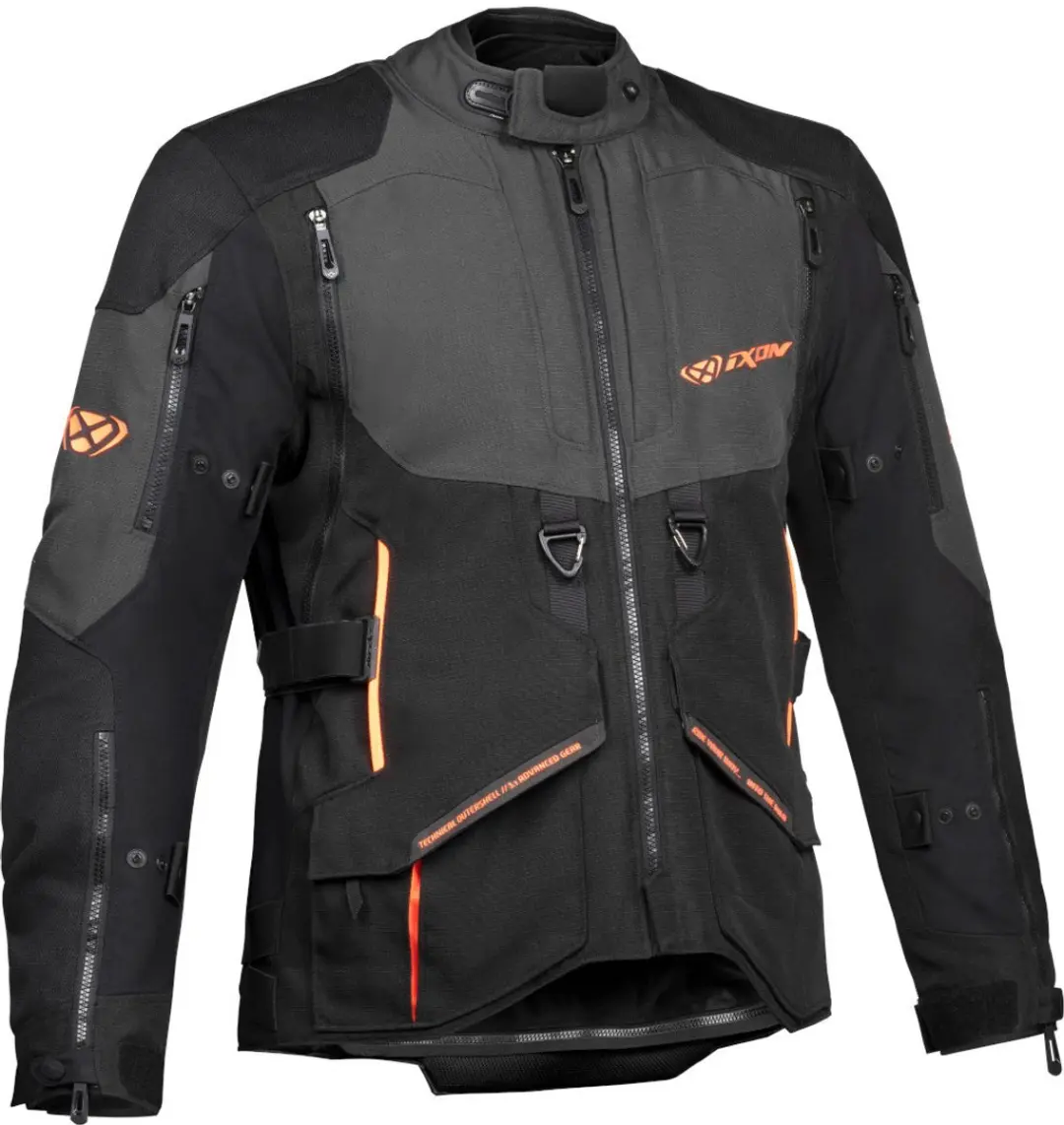 IXON Ragnar Motorjas - Zwart/Antraciet/Oranje - XL