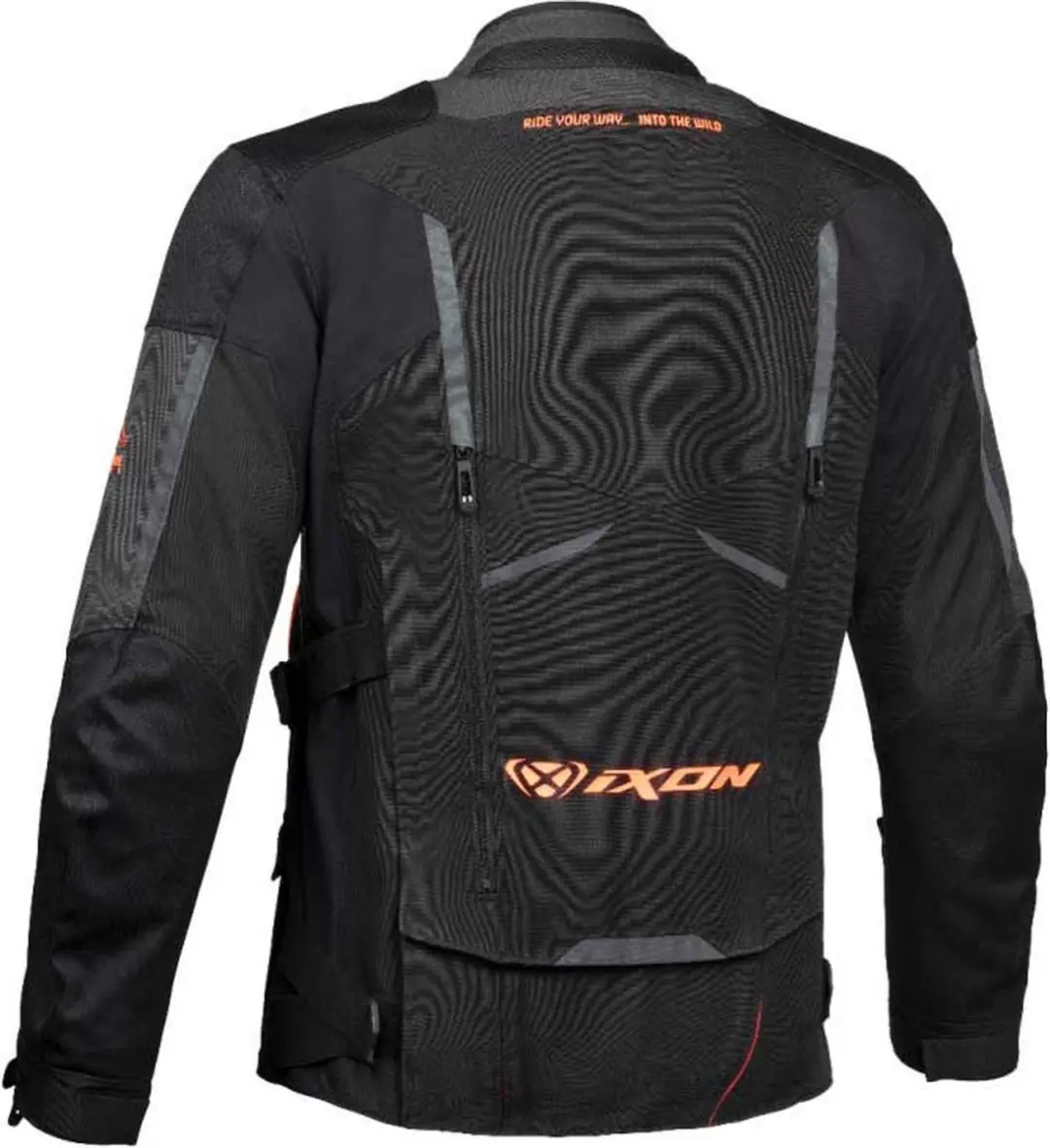 IXON Ragnar Motorjas - Zwart/Antraciet/Oranje - XL