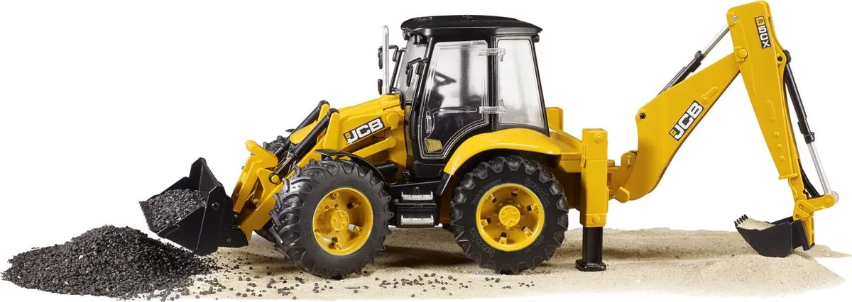 Bruder Tractor JCB 5Cx Bagger - Geel/Zwart
