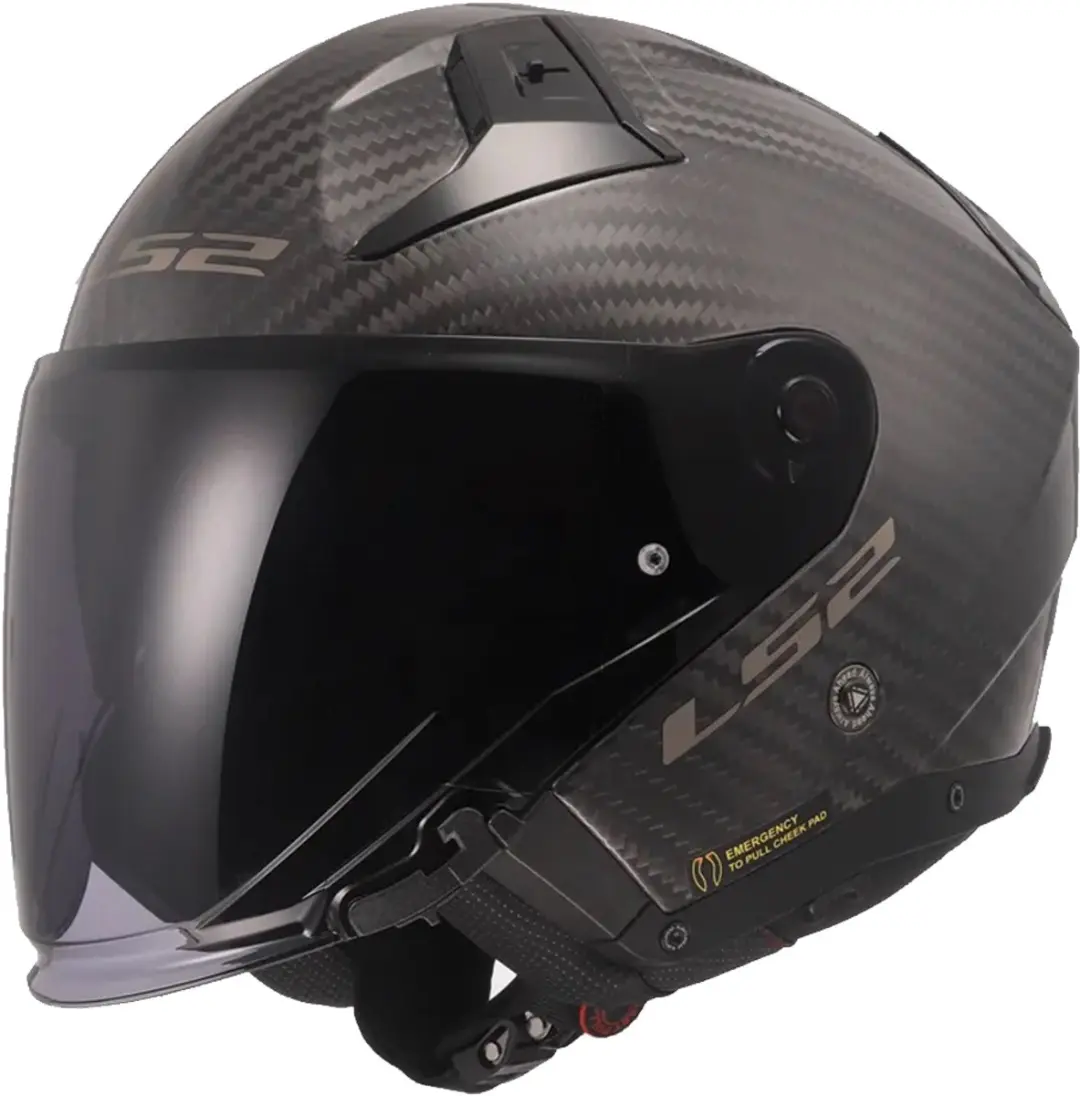 LS2 OF603 Infinity II Glossy Carbon Jethelm