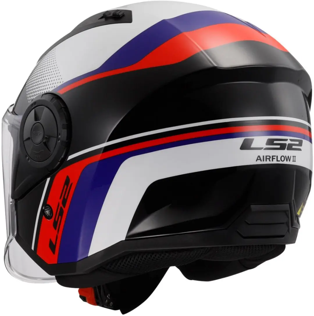 LS2 OF616 Airflow II Rush Jethelm - XL - Wit/Blauw/Rood