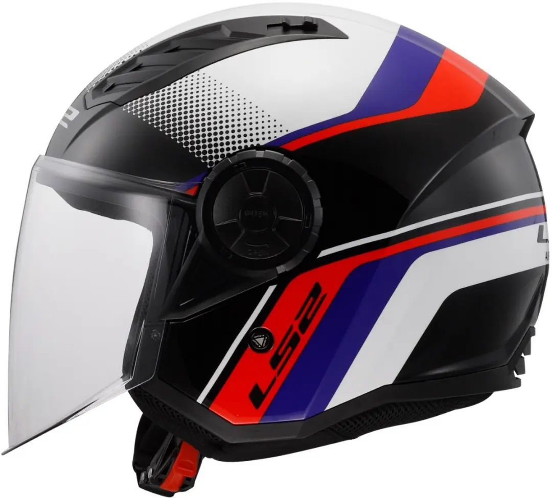 LS2 OF616 Airflow II Rush Jethelm - XL - Wit/Blauw/Rood