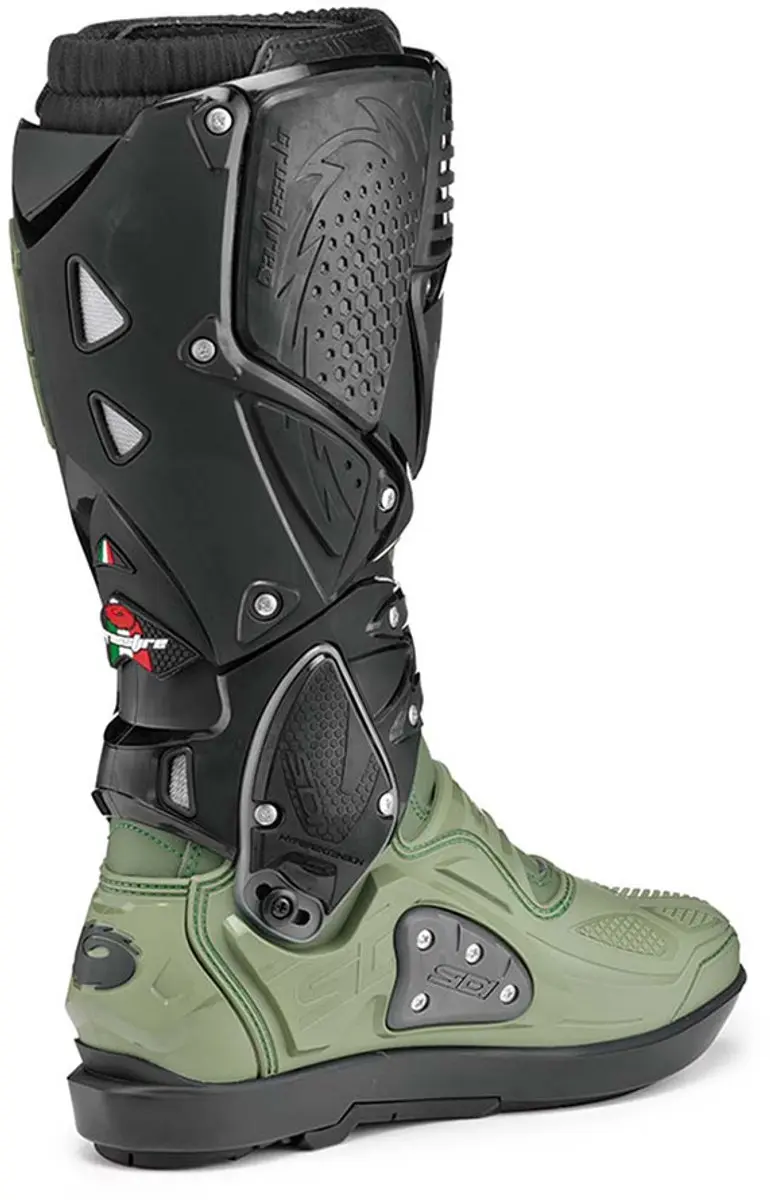 Sidi Crossfire 3 SRS Crosslaarzen Army - Zwart/Groen