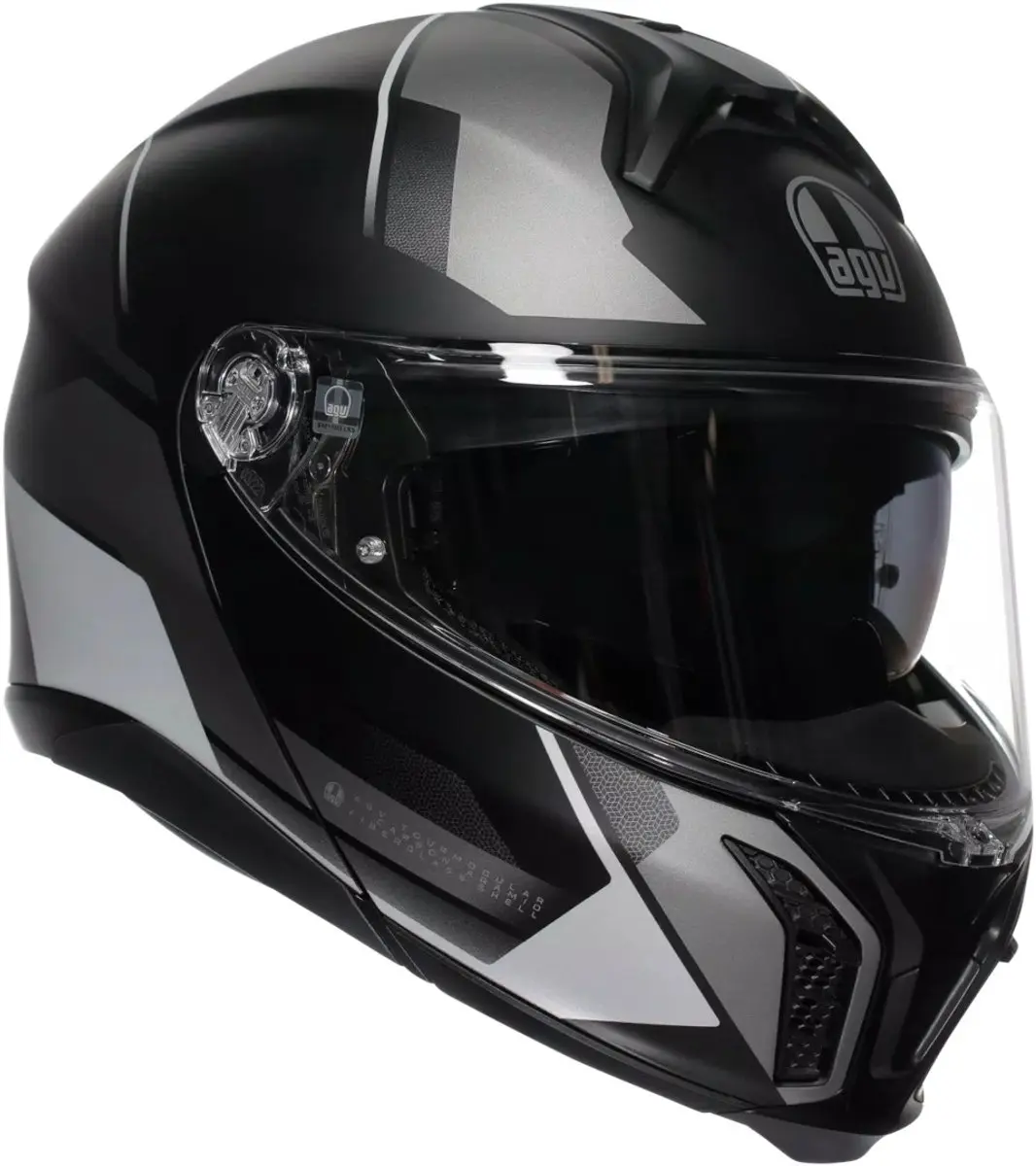 AGV Tourmodular Perception Mat Zwart Zilver Systeemhelm