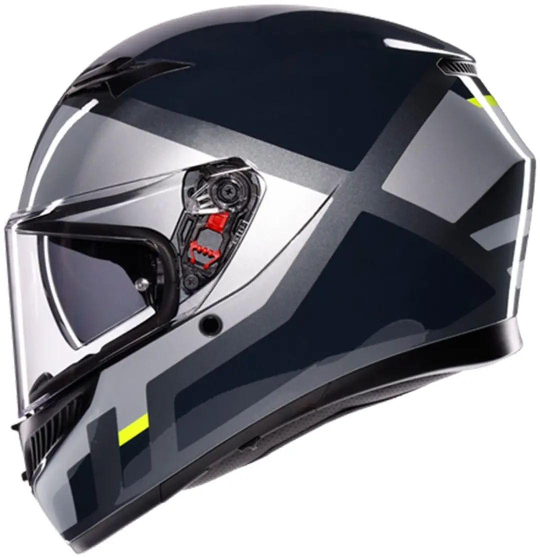 AGV K3 E2206 Integraalhelm - Maat L - Grijs/Geel