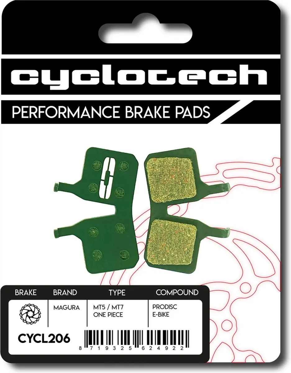 Prodisc E-Bike Remblokken voor Magura MT5, MT7 en CME5