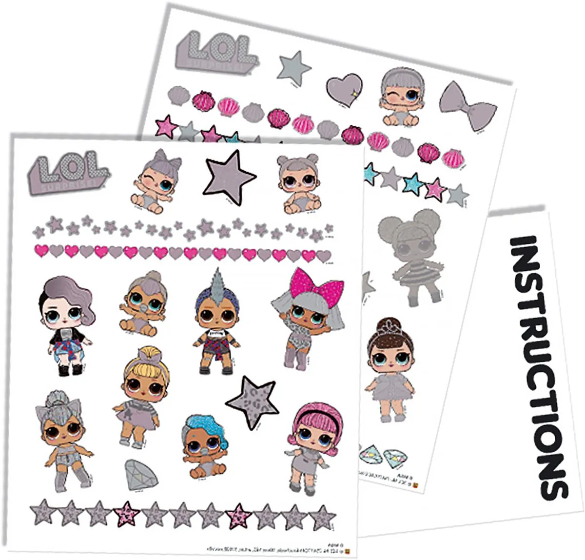 SES Creative L.O.L. Metallic Tattoos Knutselpakket - 2 Vellen