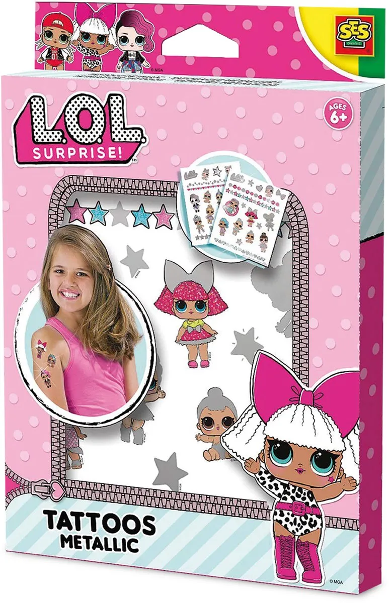 SES Creative L.O.L. Metallic Tattoos Knutselpakket