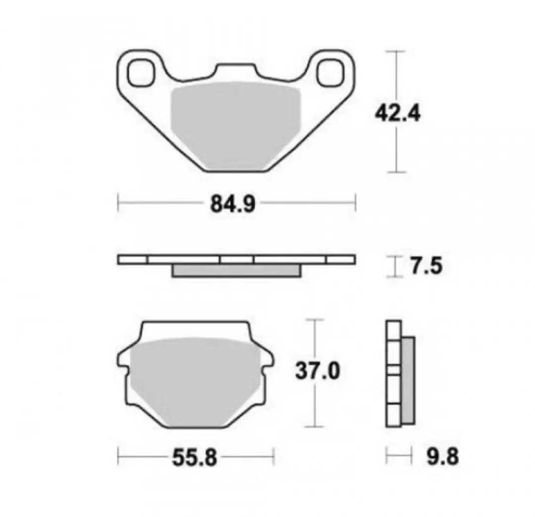 tecnium remblokje voor quad tgb 250 blade 4x2 2006 tot 2011 avg / avd nieuw