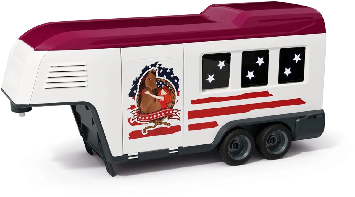 Schleich Horse Club Lakeside-Truck met Aanhangwagen 42705 - Roze/Wit