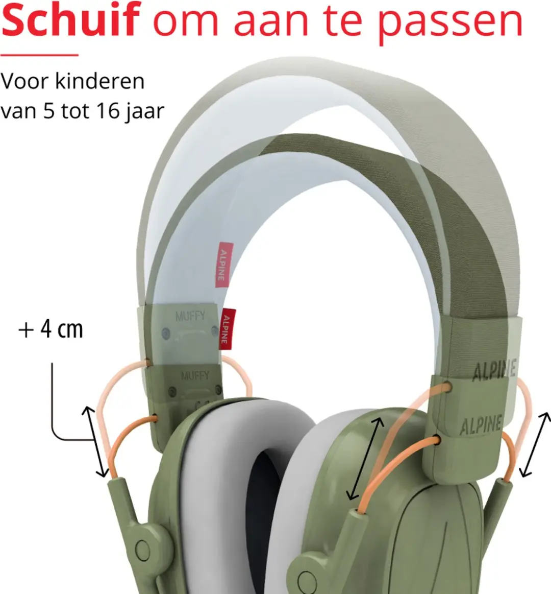 Alpine Muffy Kids Gehoorbescherming 25dB - Groen