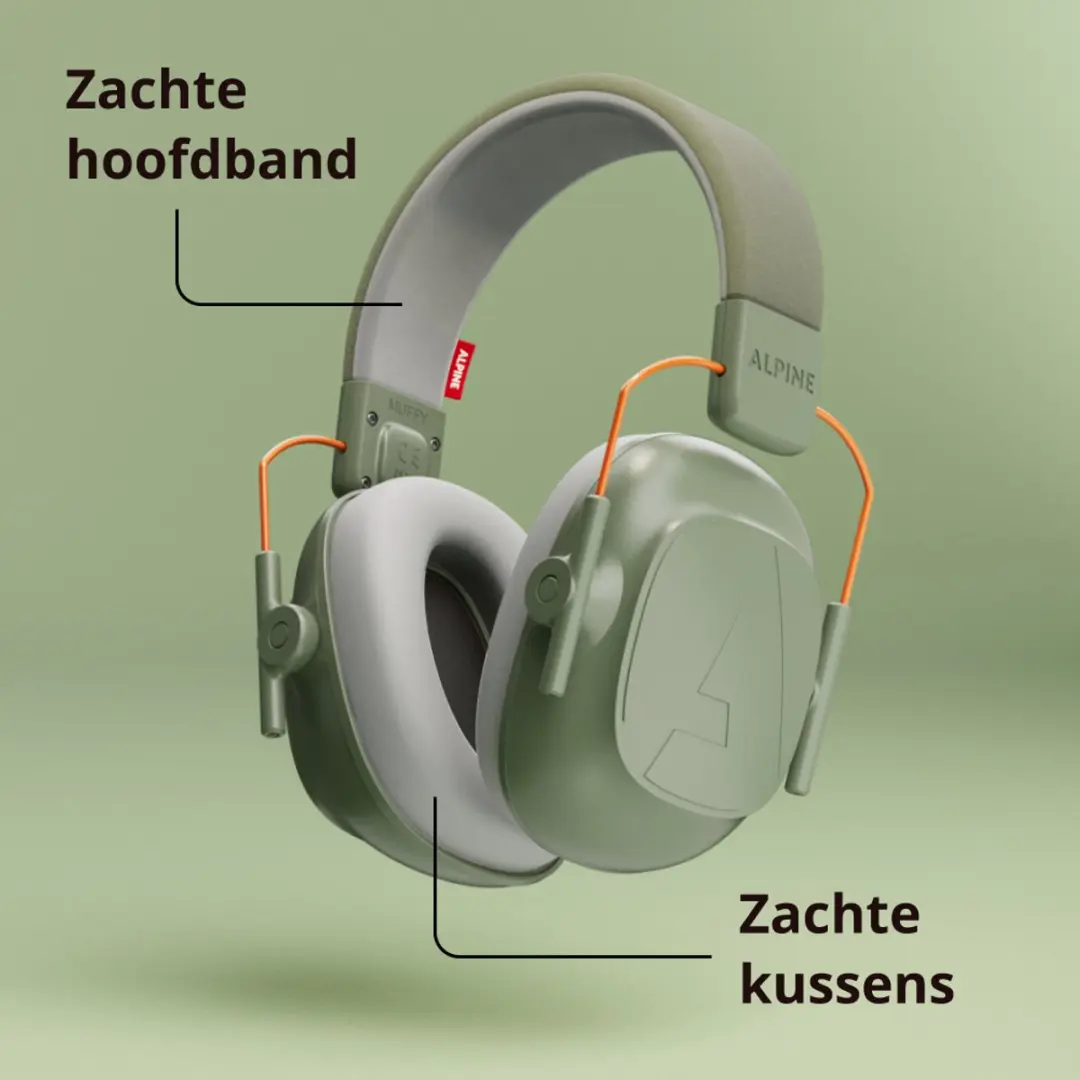 Alpine Muffy Kids Gehoorbescherming 25dB - Groen