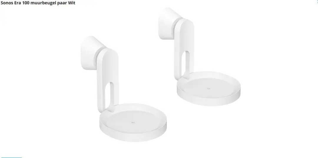 Sonos Era 100 Wandbeugel E10MPWW1 - 2 Stuks - Wit - afbeelding 2 van 2